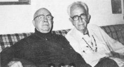 Гарри Отто Фишер (автор идеи Серого Мышелова и Фафхрда) и Фриц Лейбер, 1980 год